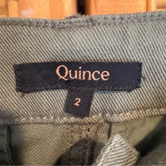 Quince Organic Stretch Cotton Twill Cargo Pants Size 2  Utility wide leg - Picture 4 of 10